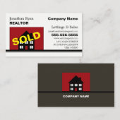 Carte De Visite Vendu, Réalisateur, Agent immobilier (Devant / Derrière)