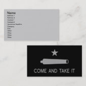 Carte De Visite Venez il falloir le ~ le Texas de drapeau (Devant / Derrière)