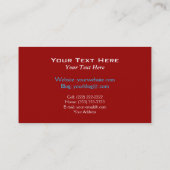 Carte De Visite Vengeur de 2ÈME GUERRE MONDIALE (Dos)