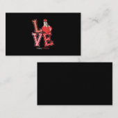 Carte De Visite Venin de Husky Valentines | Husky Heart (Devant / Derrière)