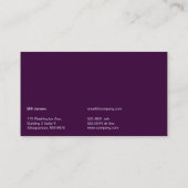 Carte De Visite Venn circulaire (violet foncé) (Dos)