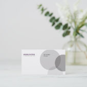 Carte De Visite Vénne circulaire (violet profond) (Debout devant)