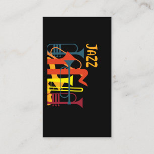 Carte De Visite Vent Instrument Musicien de jazz Trumpet Music Lov