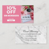 Carte De Visite Vente à prix réduit de la planification d'événemen (Devant / Derrière)