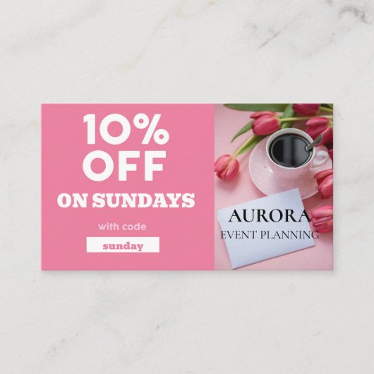 Carte De Visite Vente à prix réduit de la planification d'événemen (Devant)