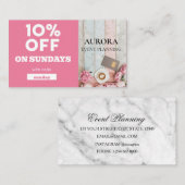 Carte De Visite Vente à prix réduit de la planification d'événemen (Devant / Derrière)