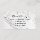 Carte De Visite Vente à prix réduit de la planification d'événemen (Dos)