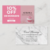 Carte De Visite Vente à prix réduit de la planification d'événemen (Devant / Derrière)