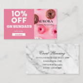 Carte De Visite Vente à prix réduit de la planification d'événemen (Devant / Derrière)