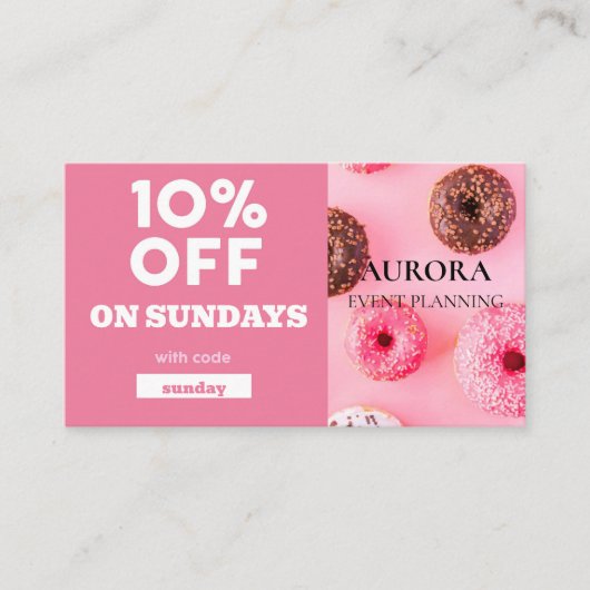 Carte De Visite Vente à prix réduit de la planification d'événemen (Devant)