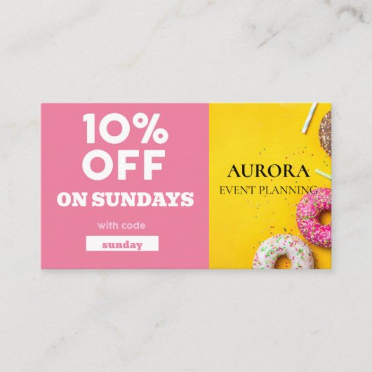 Carte De Visite Vente à prix réduit de la planification d'événemen (Devant)