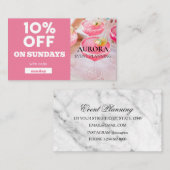 Carte De Visite Vente à prix réduit de la planification d'événemen (Devant / Derrière)