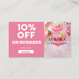 Carte De Visite Vente à prix réduit de la planification d'événemen