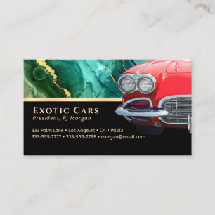 Carte De Visite Vente automobile, Voiture sport rouge, Photo, Abst