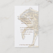 Carte De Visite Vente d'affaires de cheval (Dos)