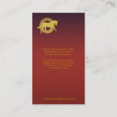 Carte De Visite Vente d'affaires de cheval (Dos)