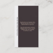 Carte De Visite Vente d'affaires de cheval (Dos)