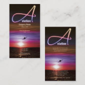 Carte De Visite Vente d'affaires de vol d'aviation (Devant / Derrière)