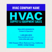 Carte De Visite Vente d'approvisionnement et d'équipement - HVAC (Intérieur déplié)
