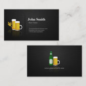 Carte De Visite Vente de bières - Mesh noir professionnel Premium (Devant / Derrière)