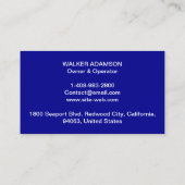 Carte De Visite Vente de fournitures et d'équipement - CVC (Dos)