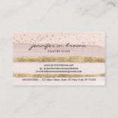 Carte De Visite Vente de gâteaux mariages de boulangerie Brown (Dos)