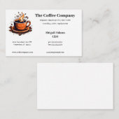 Carte De Visite Vente de haricots Brown de la coupe de café Produc (Devant / Derrière)