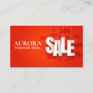 Carte De Visite Vente de liquidation du magasin de meubles