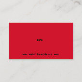 Carte De Visite Vente de Noël (Dos)