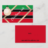 Carte De Visite Vente de Noël (Devant / Derrière)