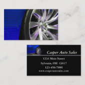 Carte De Visite Vente de pneus et de rebord (Devant / Derrière)