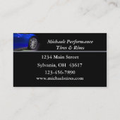 Carte De Visite Vente de pneus et de remontées automobiles (Dos)