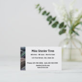 Carte De Visite Vente de pneus neufs ou usagés Commerce personnali (Debout devant)