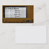 Carte De Visite Vente de télévision et de moniteur et services des (Devant / Derrière)