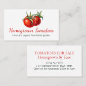 Carte De Visite Vente de tomates blanches à la maison (Devant / Derrière)