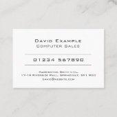 Carte De Visite Vente d'ordinateurs - Vendeur informatique (Dos)