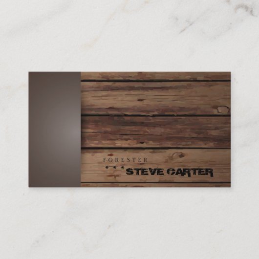 Carte De Visite Vente du bois de nature d'arbre forestier de (Devant)