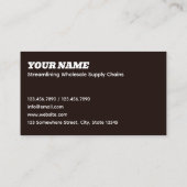 Carte De Visite Vente en gros de logistique (Dos)