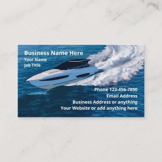 Carte De Visite Vente Et Entretien De Bateaux (Devant)