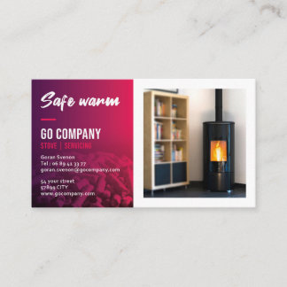 Carte De Visite Vente et entretien de poêle, entreprise et artisan