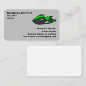 Carte De Visite Vente Et Réparation De Motomarines À Caractère Per (Devant / Derrière)