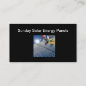 Carte De Visite Vente et service de panneaux d'énergie solaire (Devant)