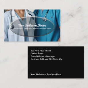 Carte De Visite Vente et service d'uniformes de travail médicaux