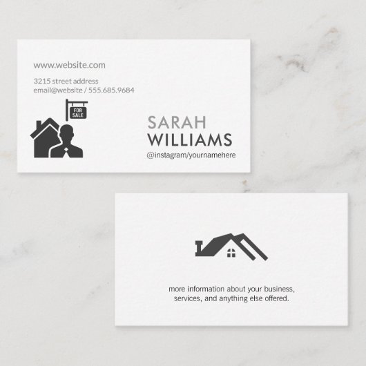 Carte De Visite Vente Immobilier (Devant / Derrière)