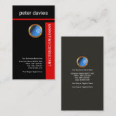 Carte De Visite Vente rouge audacieuse simple simple de plaquette (Devant / Derrière)