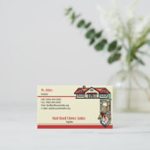 Carte De Visite Ventes à la maison de toit rouge (Debout devant)