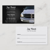 Carte De Visite Ventes automatiques de concessionnaire automobile (Devant / Derrière)