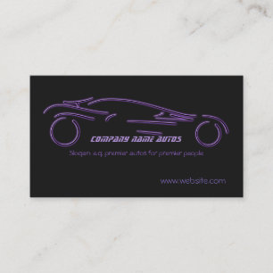 Carte De Visite Ventes automobiles, Sportscar de luxe violet en no
