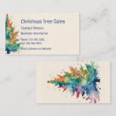 Carte De Visite Ventes d'arbre de Noël (Devant / Derrière)