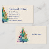 Carte De Visite Ventes d'arbres de Noël (Devant / Derrière)